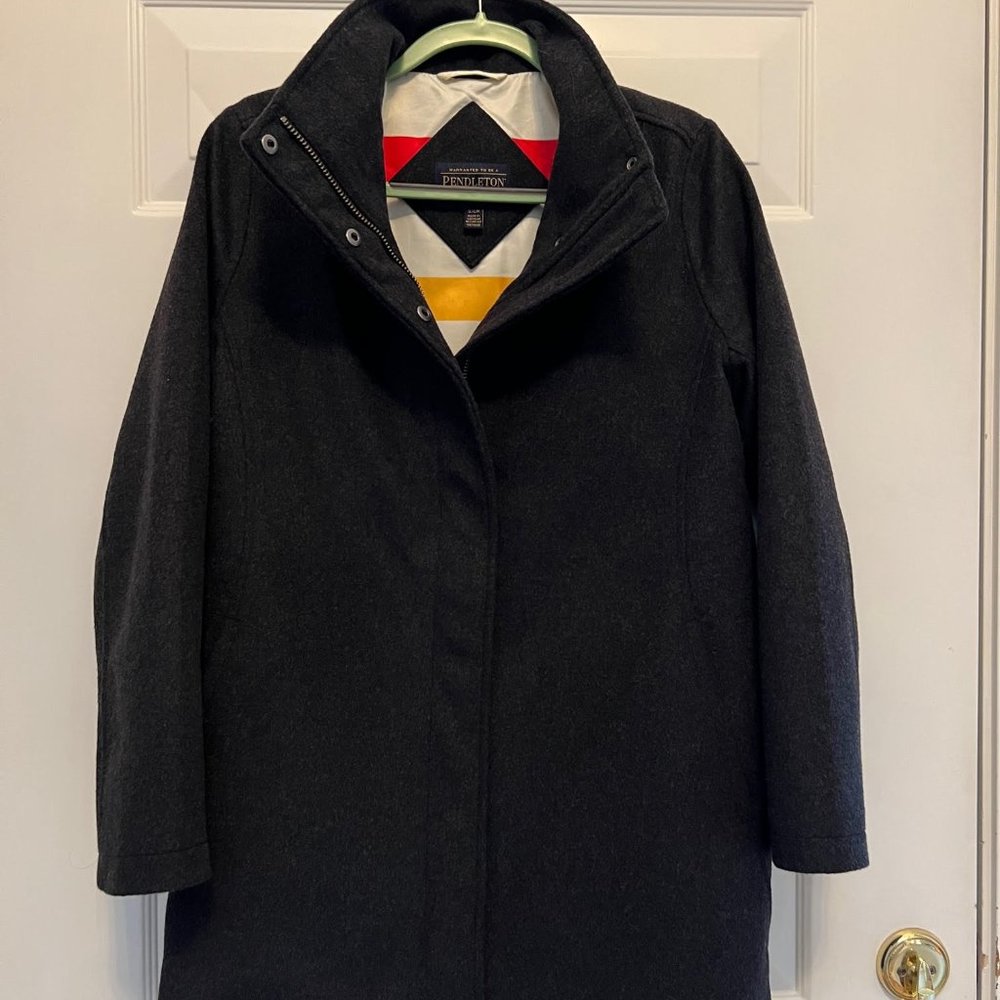 Pendleton women's dark gray wool coat size small